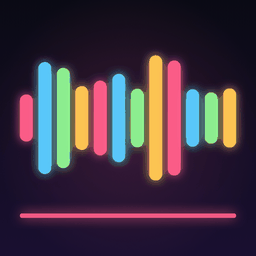TapAlong app icon: a neon waveform over a dark violet background
